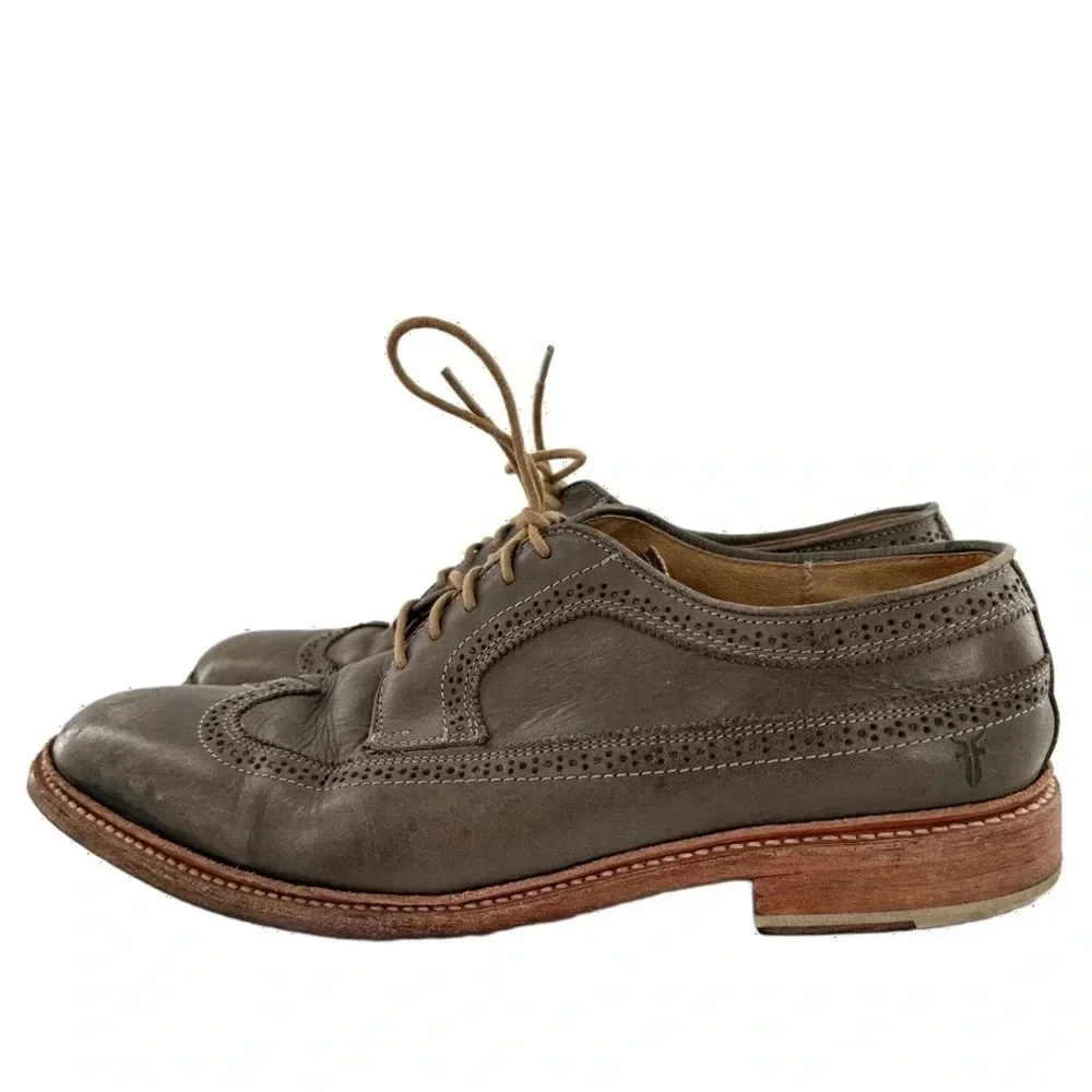 Frye mens derby shoes size 11.5 D taupe brown leather vintage collection